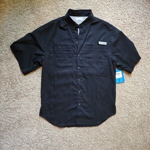 Columbia Men's Black Button Down Fishing Shirt